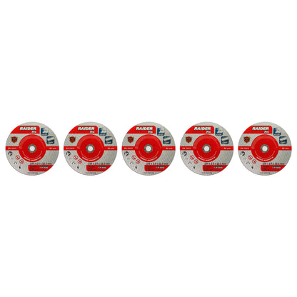 Raider Set 5 discuri pentru taiat otel-inox 230х2mm A60T RDP