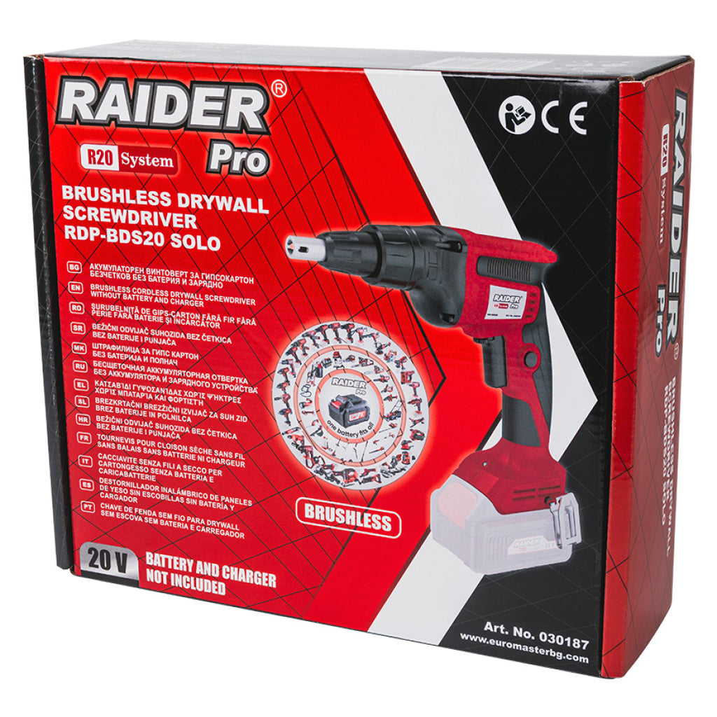 Raider R20 Surubelnita electrica gips-carton 20V SOLO RD-BDS20