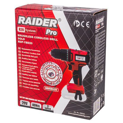 Raider R20 Masina de gaurit si insurubat 20V SOLO 40Nm RDP-YBD20