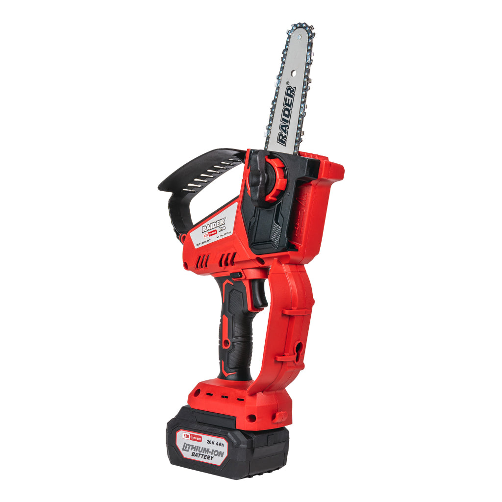 Raider R20 Fierastrau de gradina cu lant si lama 20V 150mm 4Ah RDP-CCS20