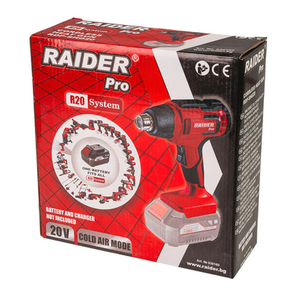 Raider R20 Pistol cu aer cald 20V 550 de grade SOLO RDP-SHG20