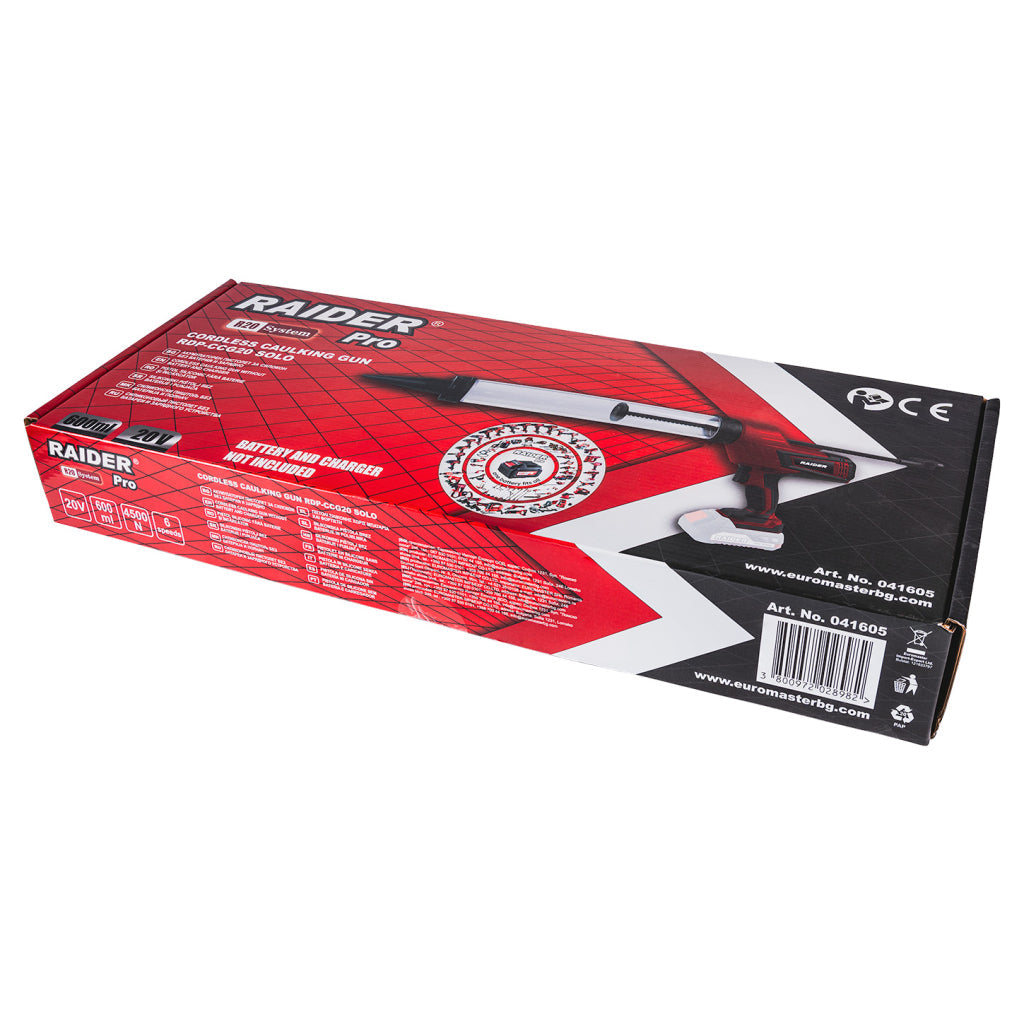 Raider R20 Pistol silicon pentru cartus 20V 600ml 4500N viteza variabila SOLO RDP-CCG20