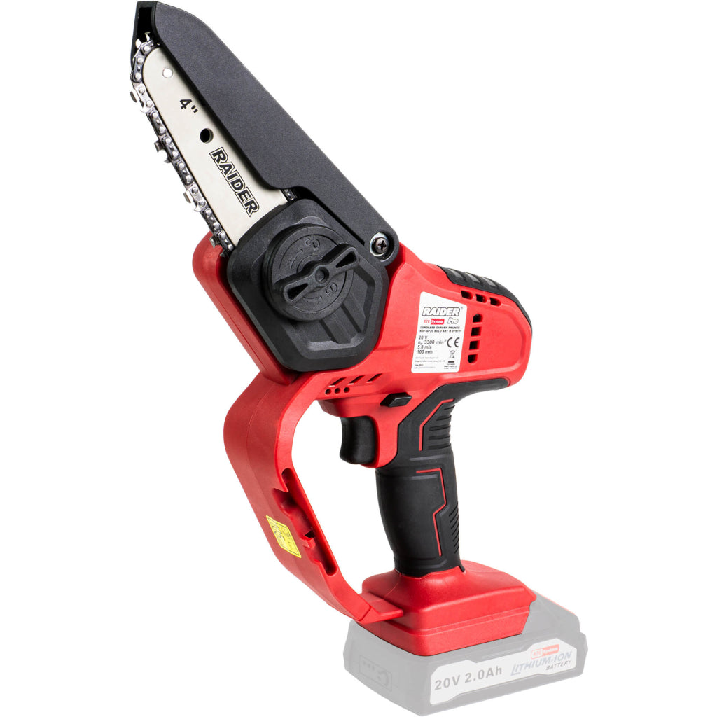 Raider R20 Fierastrau de gradina cu lant si lama 20V 100mm SOLO RDP-GP20