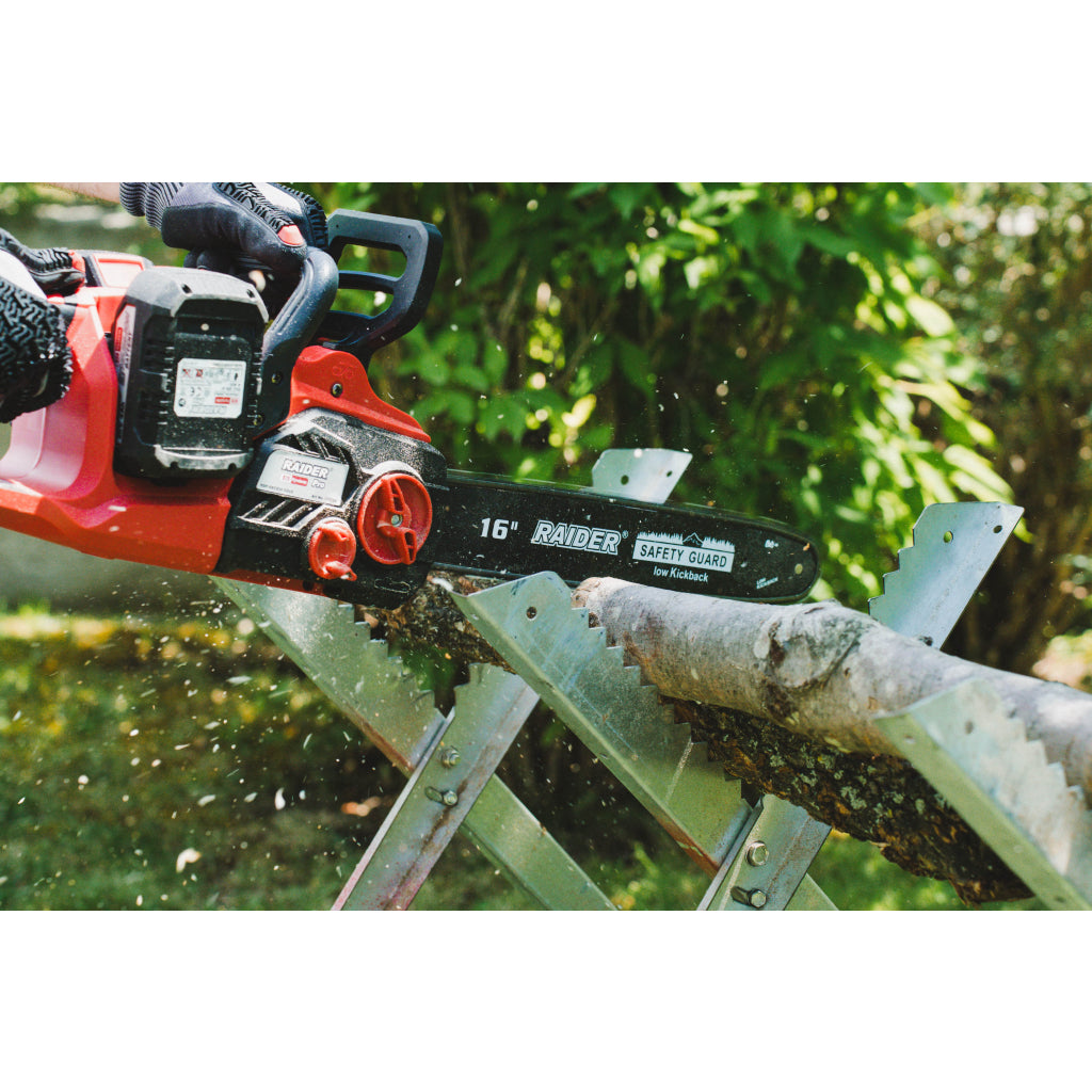 Raider R20 Fierastrau electric cu lant si lama 40V 400mm 2 x4Ah RDP-SBCS20