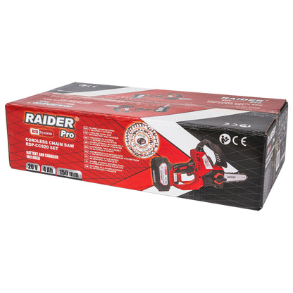 Raider R20 Fierastrau de gradina cu lant si lama 20V 150mm 4Ah RDP-CCS20