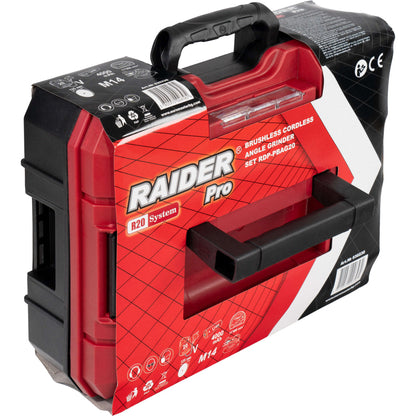 Raider R20 Polizor unghiular cu motor fara perii  Ø125mm 20V 4Ah RDP-PBAG20
