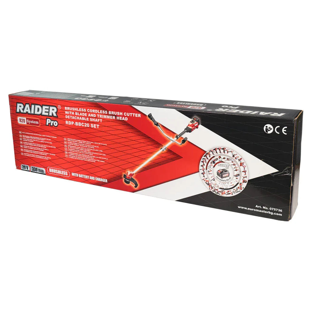 Raider R20 Motocoasa electrica 20V 330mm 4.0Ah RDP-BBC20