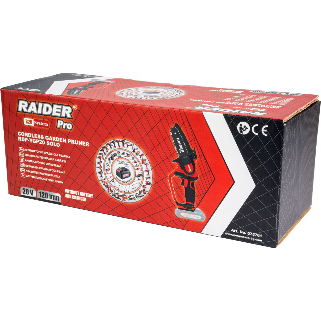 Raider R20 Fierastrau de gradina cu lant si lama 20V 120mm SOLO RDP-YGP20