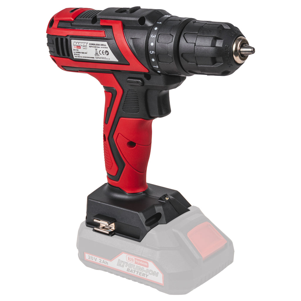 Raider R20 Masina de gaurit si insurubat 20V, SOLO, 44Nm, 10mm, RDP-KCD20