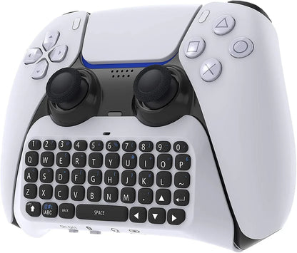 Tastatura Wireless Timebox pentru PS5/PS5 Pro, Gamepad Chatpad, Bluetooth 3,0, Portabil cu Difuzor Integrat si Jack Audio 3,5MM, Ergonomic, Perfect pentru Mesagerie si Gaming Live, Alb - 221.ro
