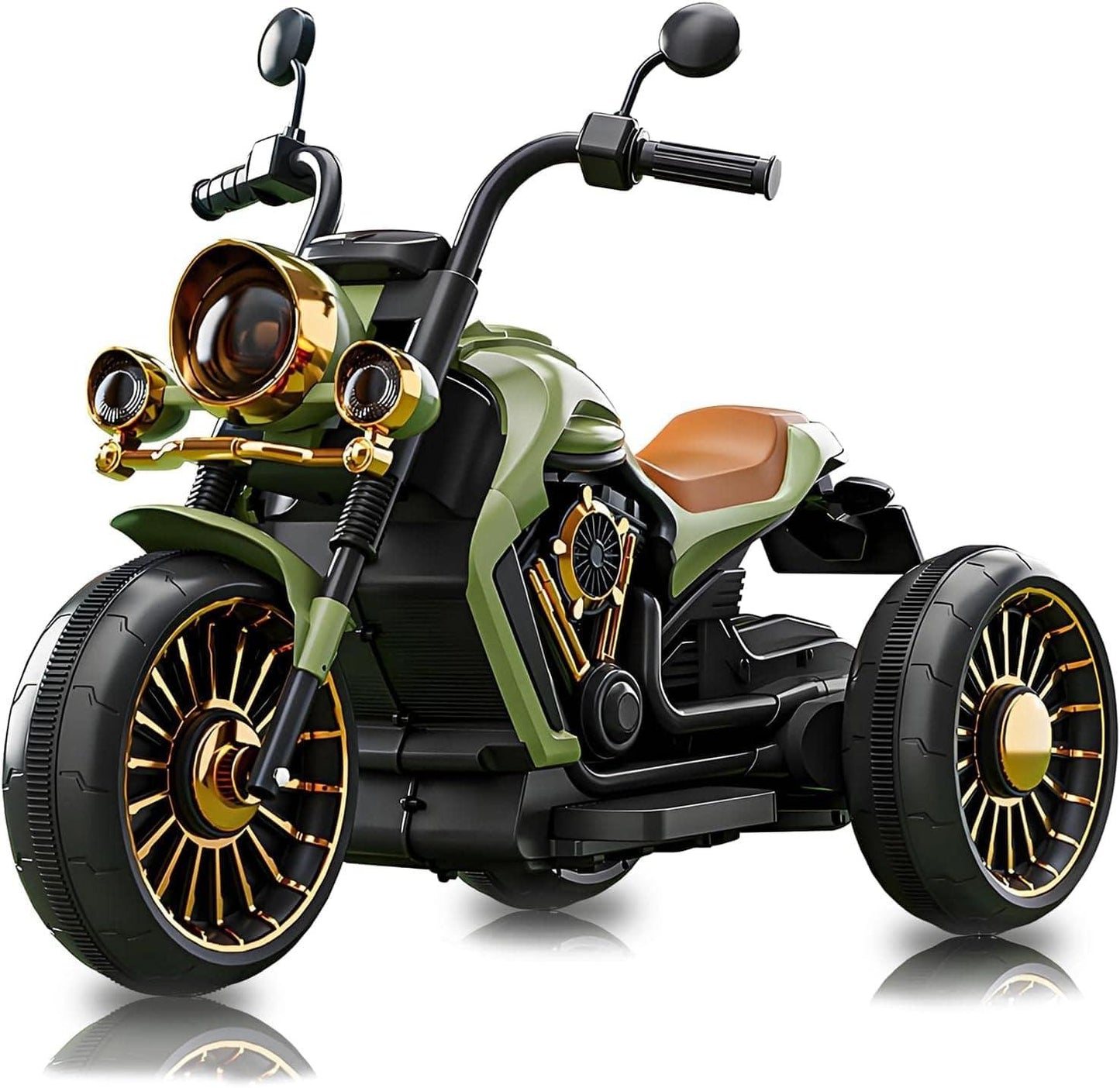Motocicleta electrica Timebox, Functie mers inainte/inapoi, Faruri, Verde