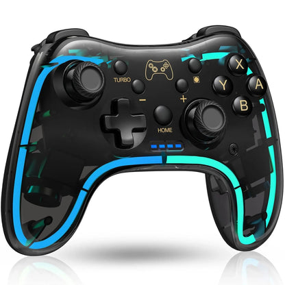Gamepad Wireless Timebox, PC si Telefon, Ergonomic, Vibratii, Transparent
