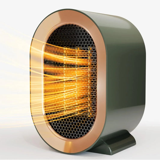 Aeroterma ceramica electrica Timebox, compact si silentios, Verde