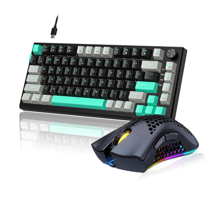 Pachet Gaming Timebox, Blue Switch, 75%, Hot-Swap, Wireless, Negru
