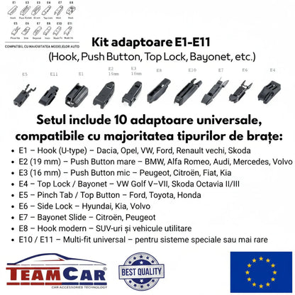 Ștergătoare Skoda Felicia I 6U1 1994-1998 | Set Față Flat Universal – TeamCar®