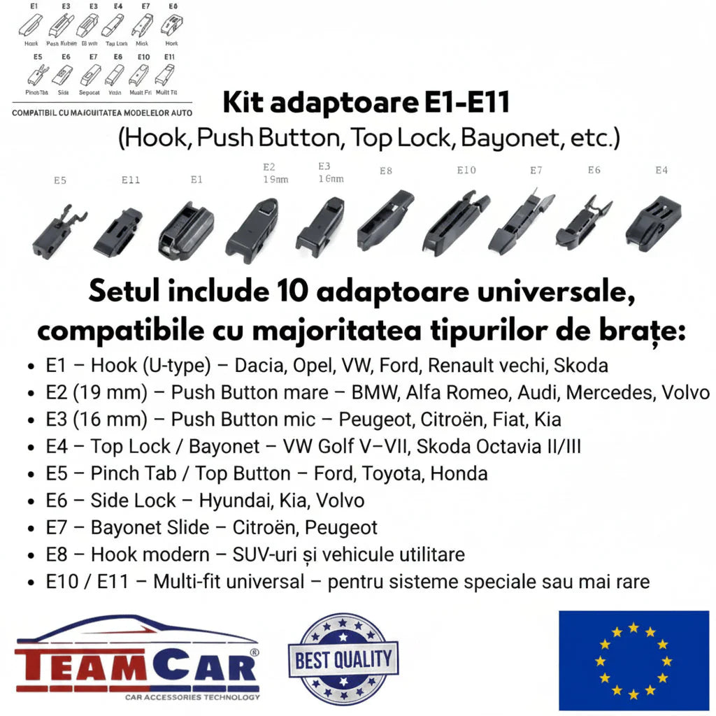 Ștergătoare Skoda Fabia II 5J2 2006-2013 | Set Față și Spate– TeamCar®