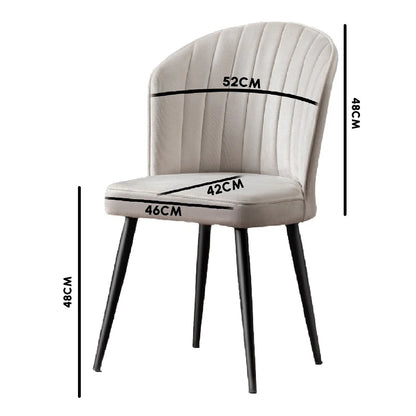 Set 2 scaune Rubi, Negru, textil, picioare metalice