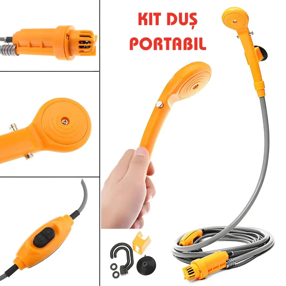 Duș Portabil pentru Mașină - 12V - Galben, Factory