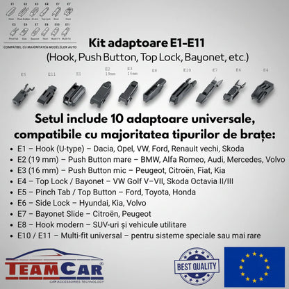Ștergătoare Citroen C4 Space Tourer (2016–2022) Flat | Set Complet – TeamCar®