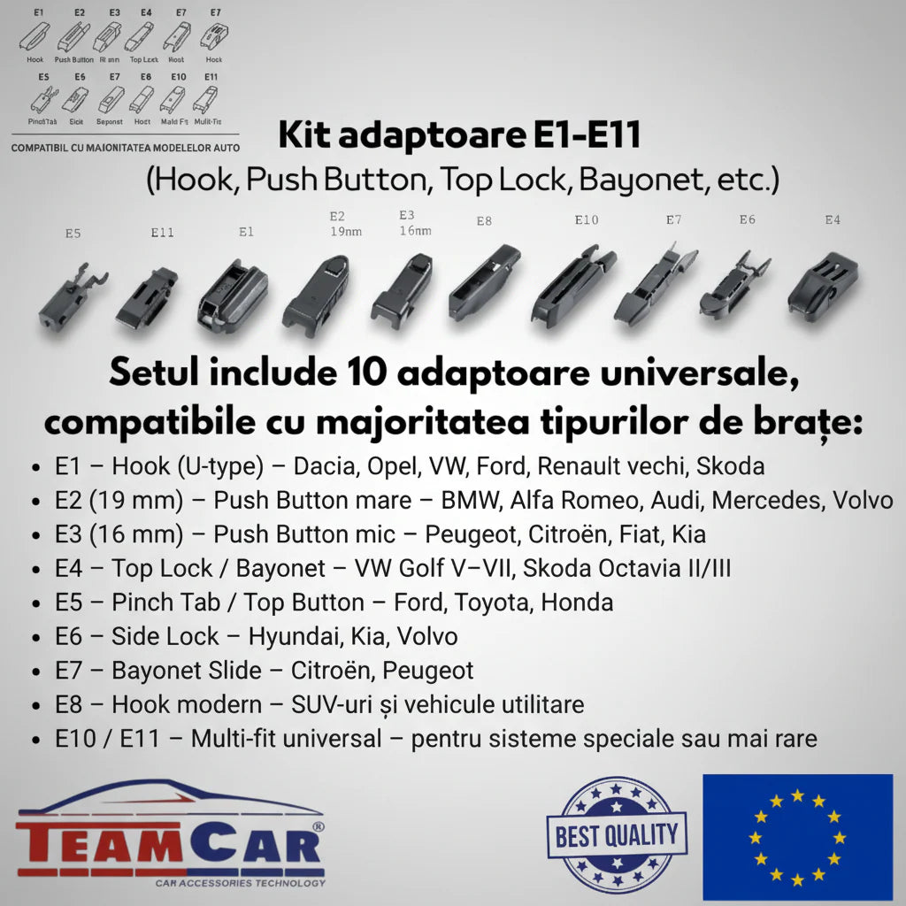 Ștergătoare Citroen Grand C4 Space Tourer (2018–2022) Flat | Set Față – TeamCar®
