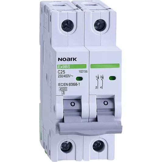 Siguranță automată, 2 poli, 32A, NOARK, gri / 110089
