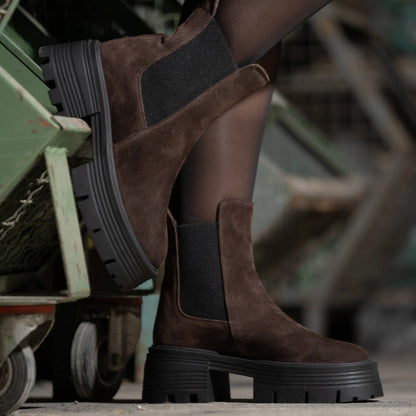 Chelsea Suede Chocolat
