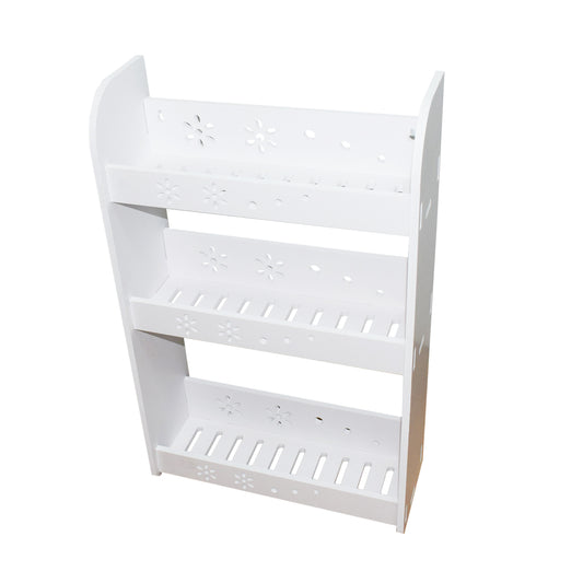 Etajera cu 3 rafturi, Naimeed D119 PVC, culoare Alb, 60 x 35 x 14 cm