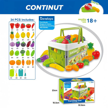 Set de Joaca Educativ cu Alimente pentru Copii, Fructe