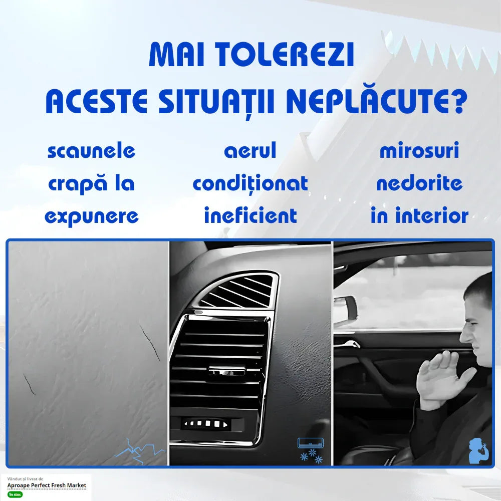 Parasolar Auto Retractabil pentru Blocarea Soarelui și Izolație Termică - 1 buc 70cm