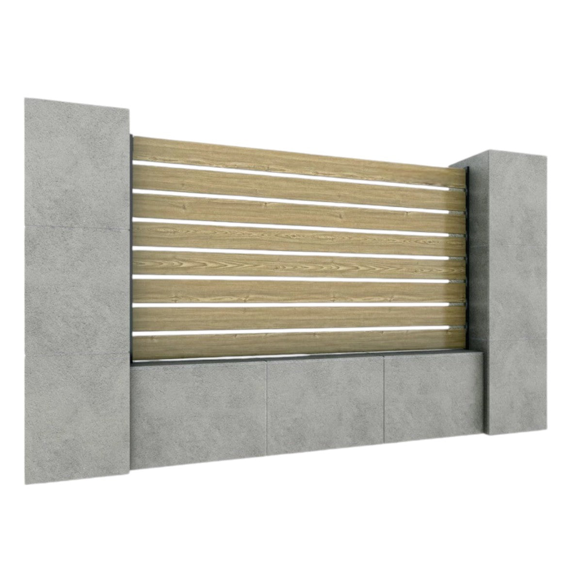 Placa de gard 3D, din compozit de lemn si plastic WPC, Naimeed D6473, 180x15,5x2.4cm, Crem