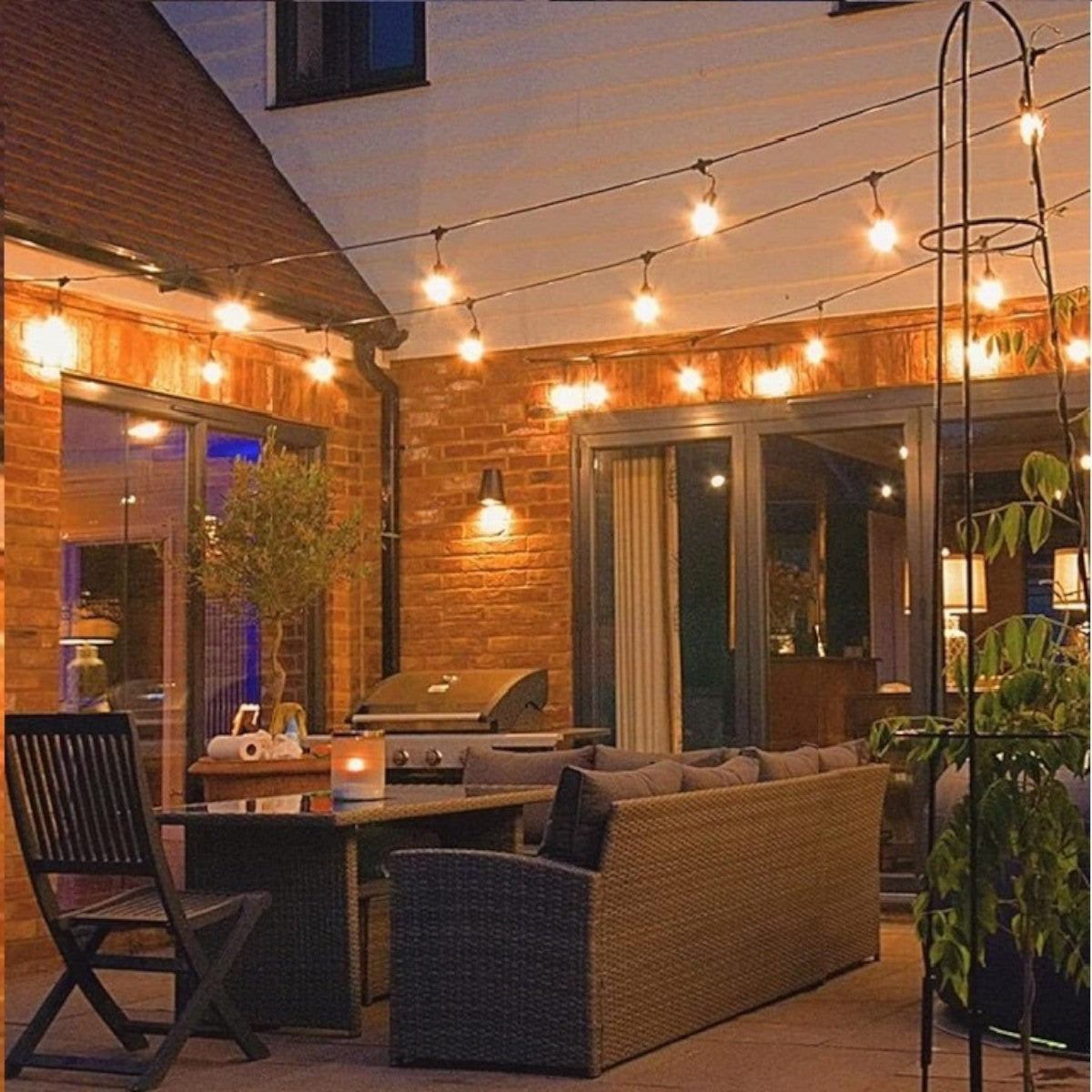 Ghirlanda luminoasa, solara, decorativa, interconectabila, Naimeed D6087, 5m, 10 Becuri LED, Lumina Alb Rece