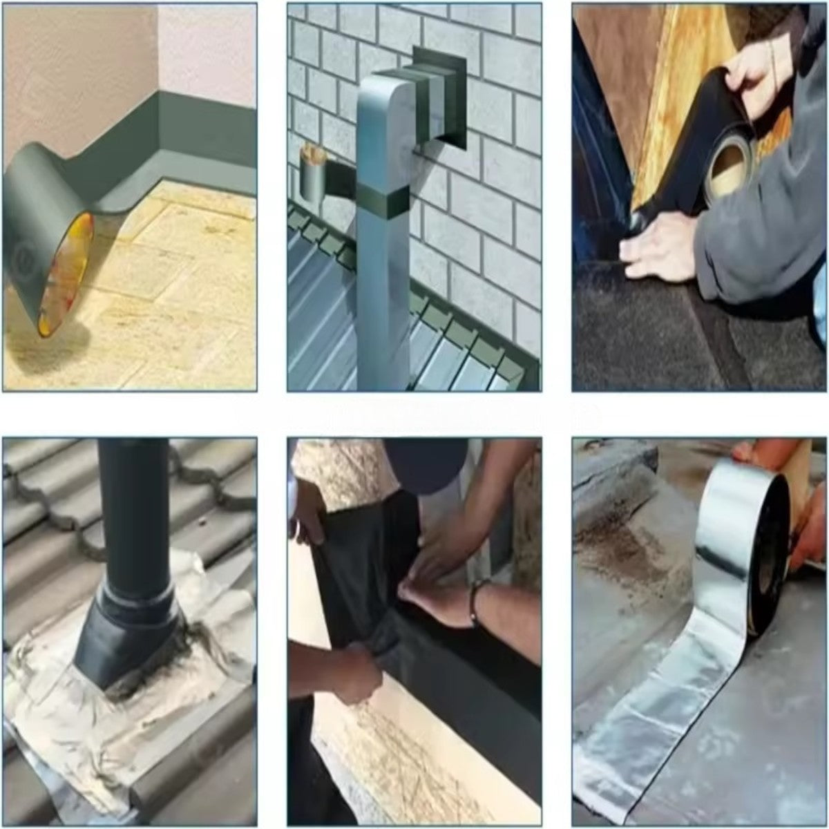 Banda adeziva de aluminiu, impermeabila, izolatoare, Naimeed D6459, 5mx7.5cmx1mm