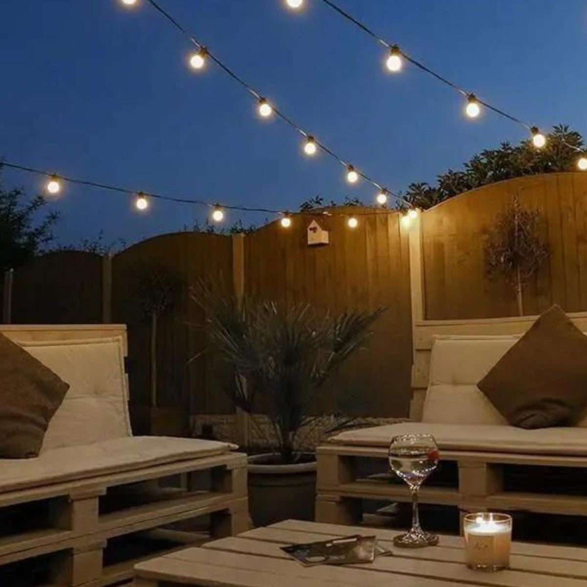 Ghirlanda luminoasa, solara, decorativa, interconectabila, Naimeed D6091, 5m, 10 Becuri LED, Lumina Alb Cald