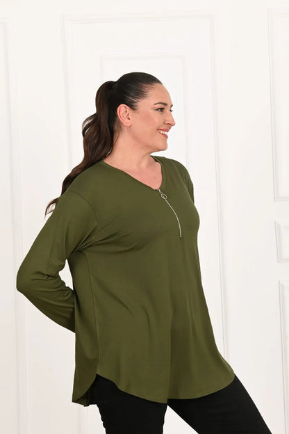 Bluza dama marimi mari cu fermoar 1387-23