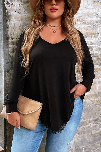 Bluza dama marimi dantela 1386-23