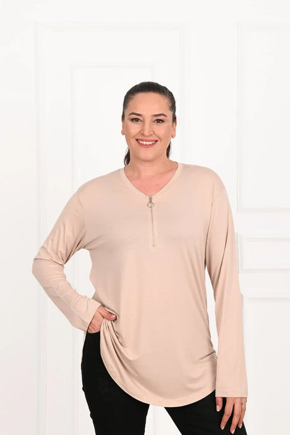 Bluza dama marimi mari cu fermoar 1387-23