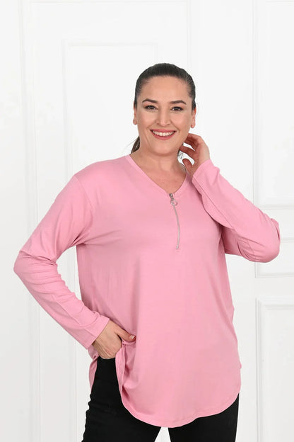 Bluza dama marimi mari cu fermoar 1387-23