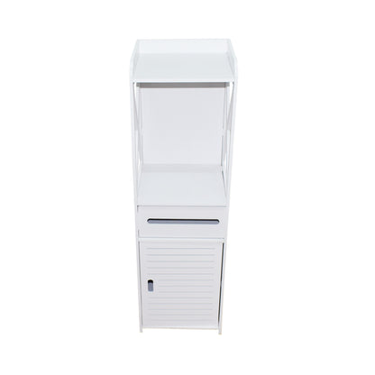 Dulapior cu 2 rafturi, compartiment pentru hartie si usa, Naimeed D139 PVC, culoare Alb, 100 x 30 x 30 cm