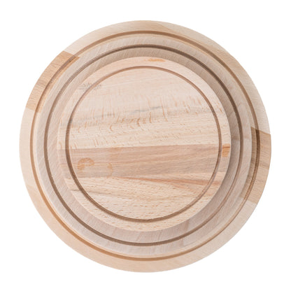 Set 3 bucati tocator rotund din lemn de fag / 1414