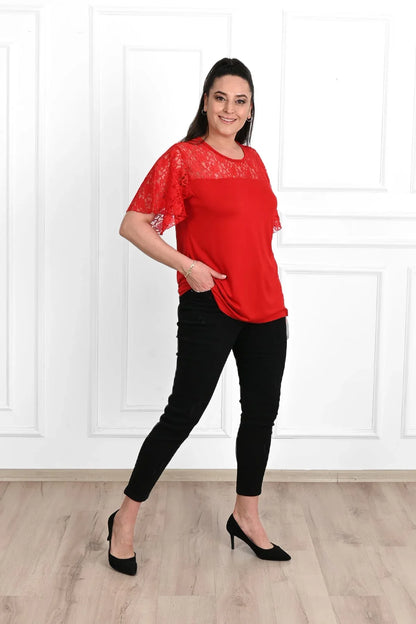 Tricou dama marimi mari cu dantela 1428-23