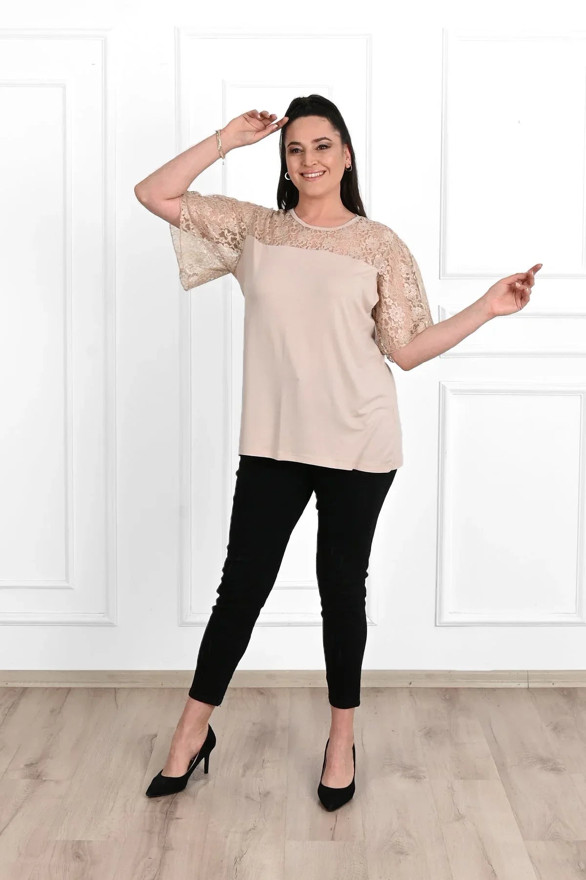 Tricou dama marimi mari cu dantela 1428-23