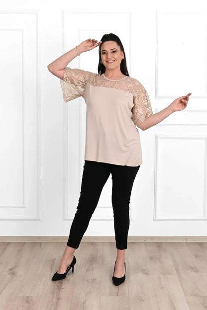 Tricou dama marimi mari cu dantela 1428-23