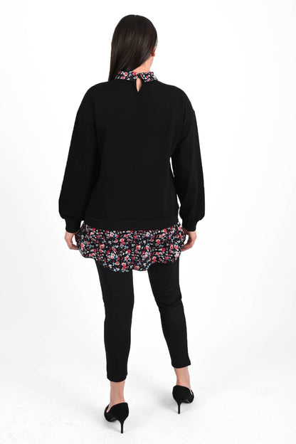Bluza dama marimi mari cu flori 1438-23