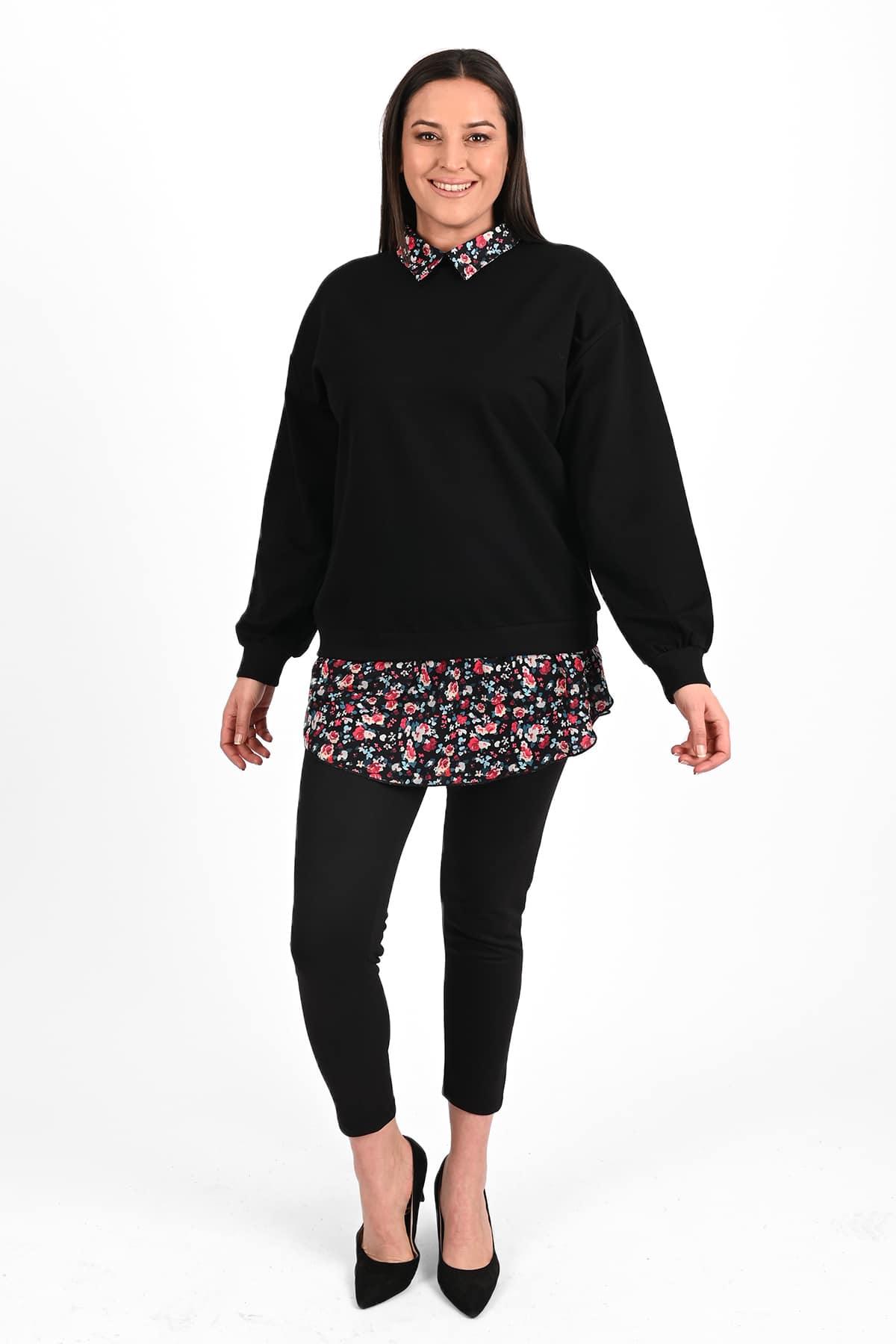 Bluza dama marimi mari cu flori 1438-23