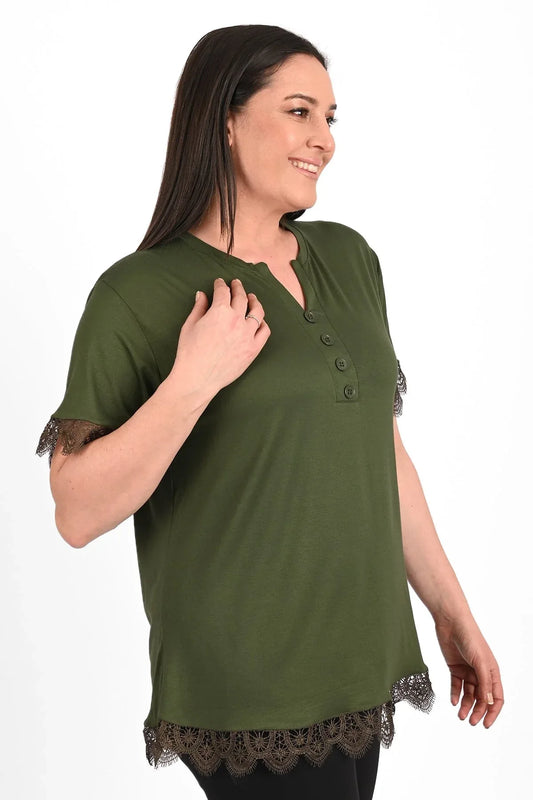 Tricou dama marimi mari cu dantela 1448-23
