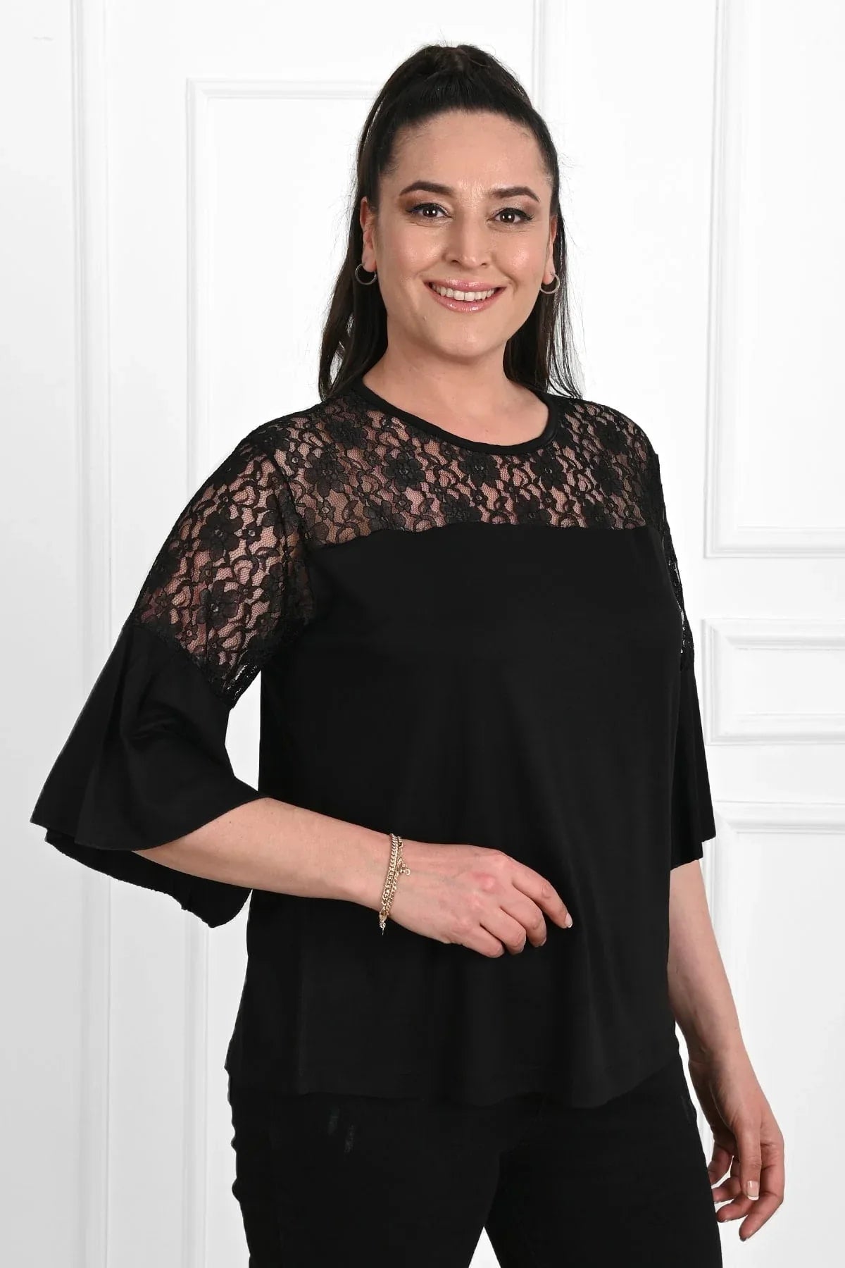 Bluza dama marimi mari dantela 1449-23