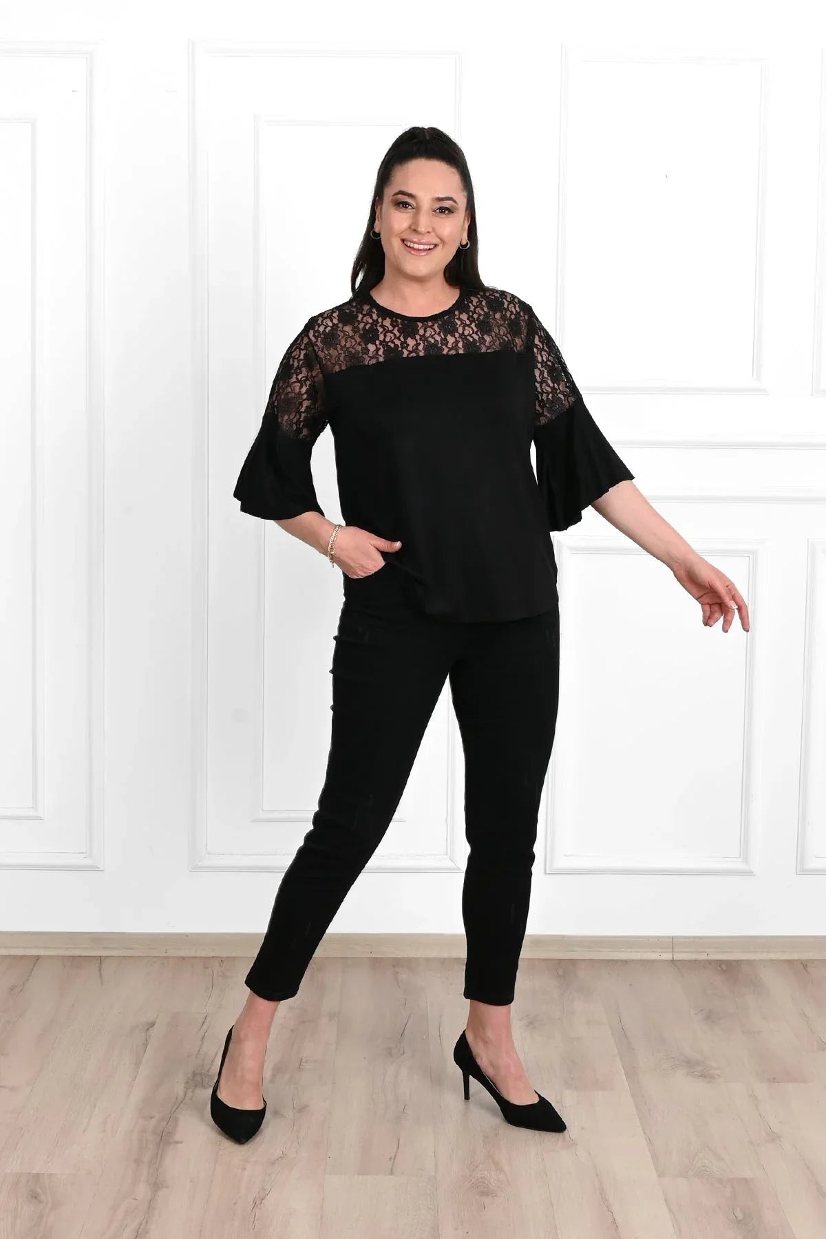 Bluza dama marimi mari dantela 1449-23