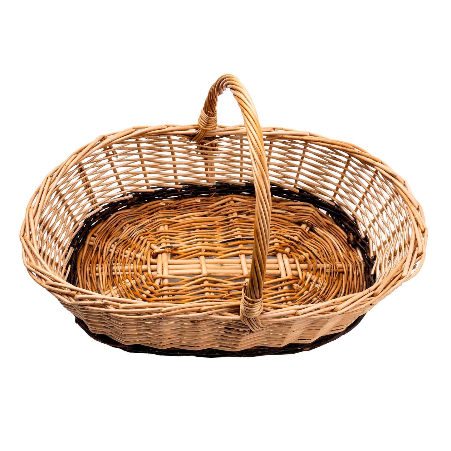 Cos de rachita oval, persusdecor nature, 50x33x30cm / 1449 - 221.ro