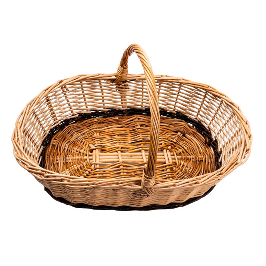 Cos de rachita oval, persusdecor nature, 50x33x30cm / 1449 - 221.ro