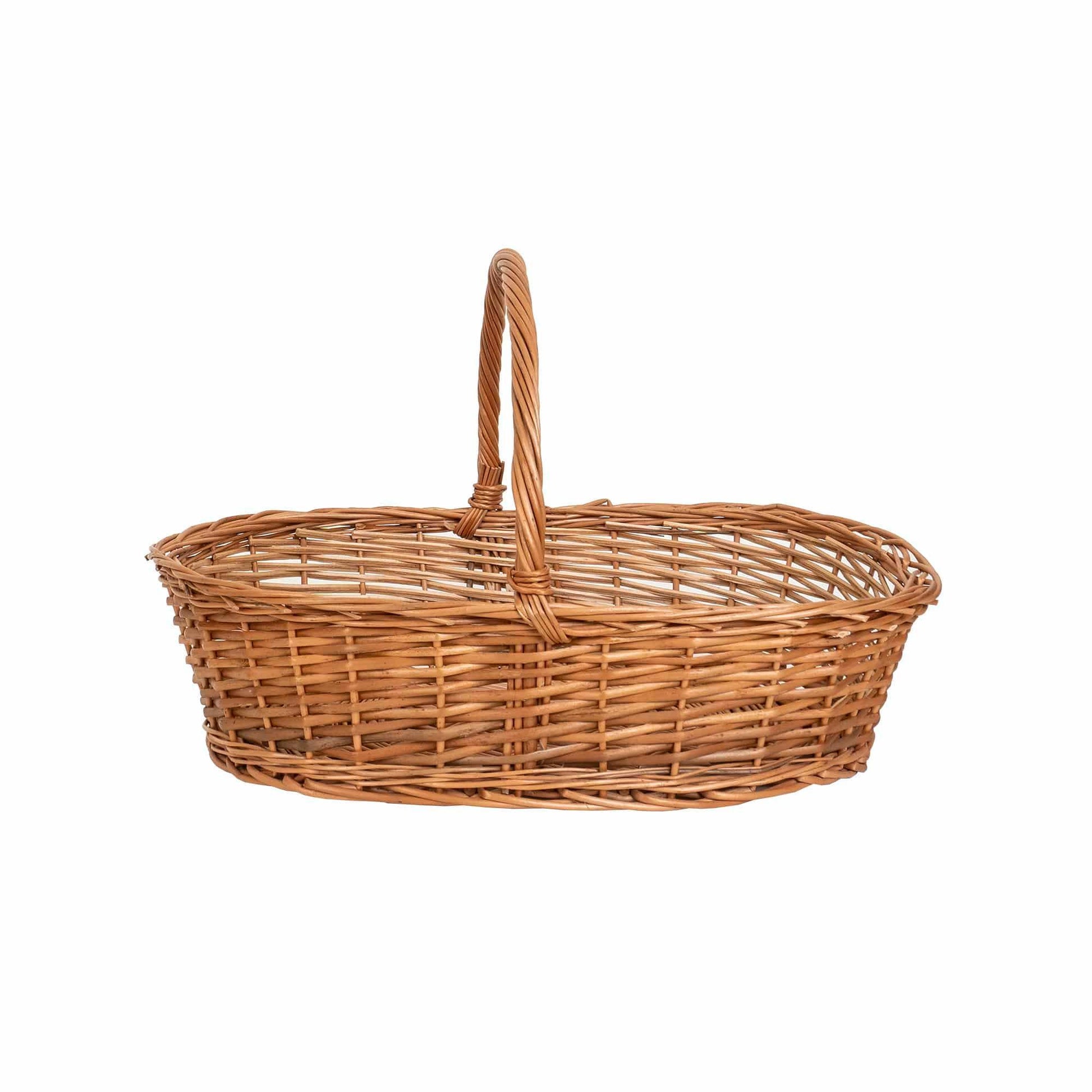 Cos de rachita oval, persusdecor nature, 50x33x30cm / 1449 - 221.ro